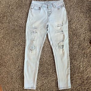 Skinny crop/ankle jeans mid rise